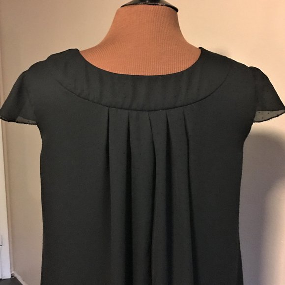 AGB Black Dot Babydoll Shift Dress  |  Size 6 - Picture 6 of 12